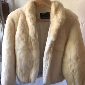 White fur jacket